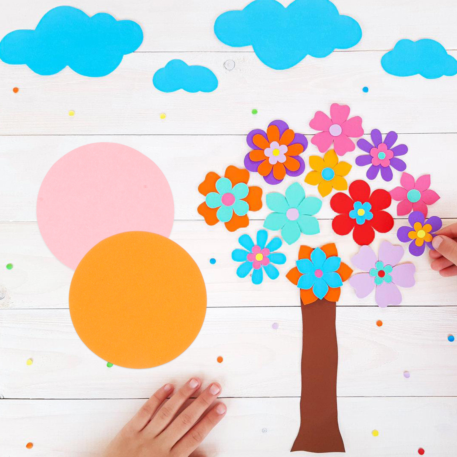 Art Craft With Paper - 100장의 종이로 구성된 컬러 종이 접기