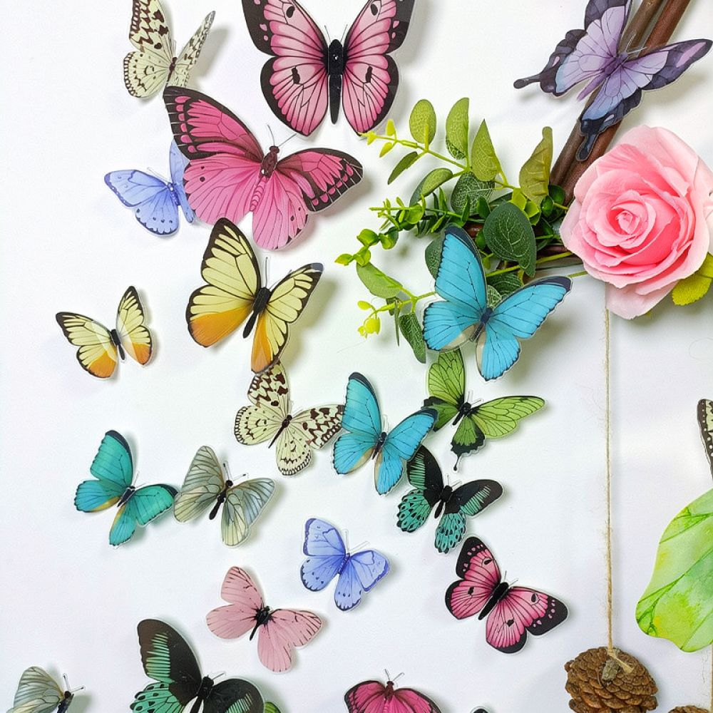 인공 나비 PVC 벽 장식 스티커, 다채로운 색상의 사 - Art And Craft For Nursery 리뷰 및 가격