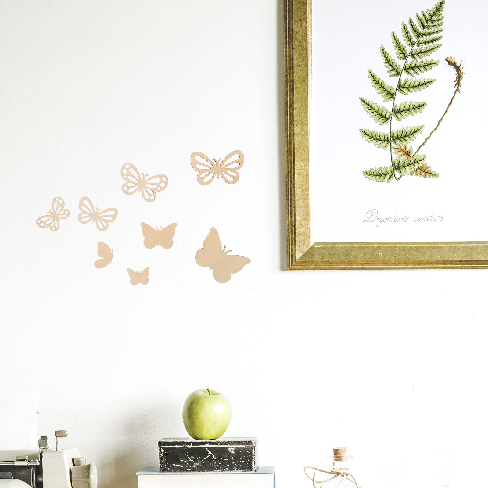 미완성 상태의 나무로 만든 나비 모양 벽 장식 16개  - Art And Craft For Nursery 리뷰 및 가격